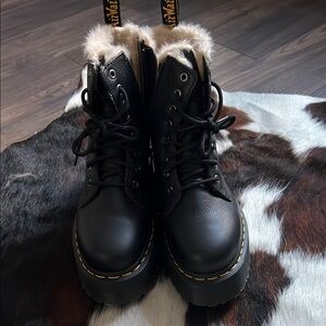 Women's Black Fur-Lined Boots